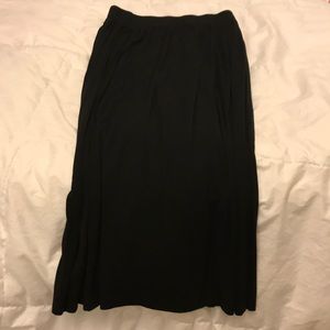 Preloved Loft Petite Large black maxi skirt